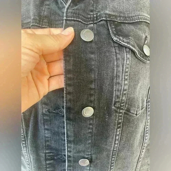 Joe’s Unisex denim gray/black button down jacket sz small in excellent condition - Picture 8 of 8